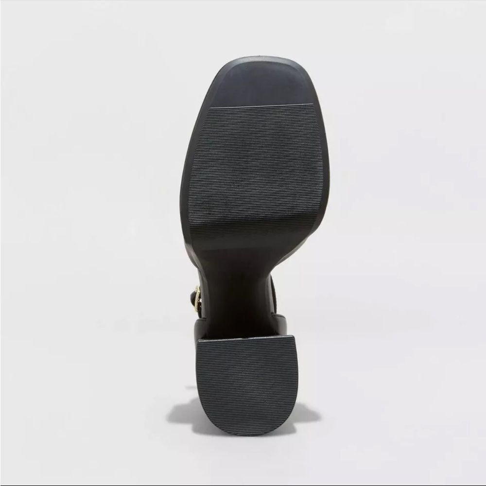 NWOB Wild Fable | Black Ankle Strap Closed Toe Platform Mary Jane Heels 9.5 - Picture 3 of 6